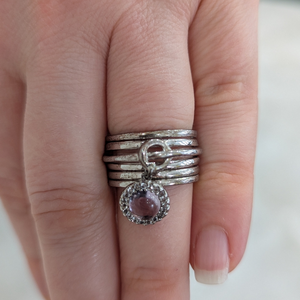 Meredith Leigh Sterling Silver Multi-Band Ring Size 5 - Picture 2 of 7